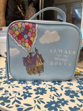 Disney Pixar Up Primark Travel Cosmetic Case Vanity Bag "Always Take The Scenic